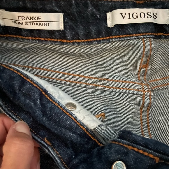 Vigoss Frankie Distressed High Waist Crop Slim Straight Jeans - Picture 5 of 5